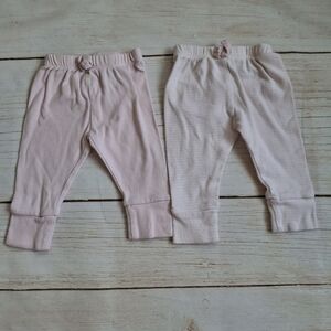 Old Navy 0-3M Pink And White Pants 2 Pairs